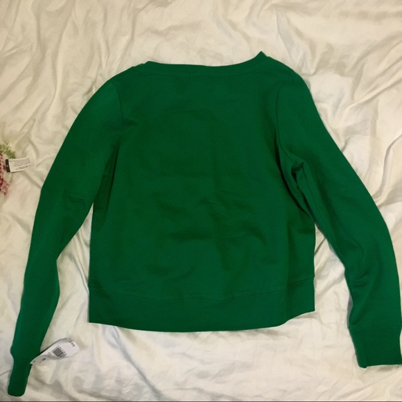 NWT green cropped dog & cat Christmas sweatshirt - Picture 2 of 9